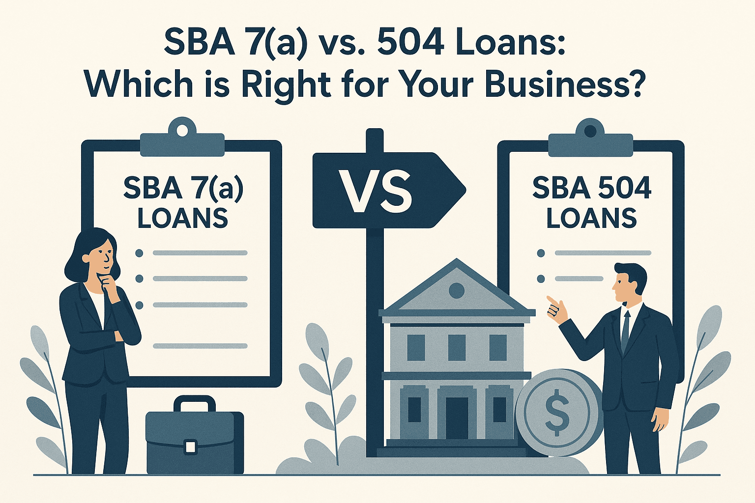 SBA 7(a) vs 504 Loans: Which is Right for Your Business? - Featured image