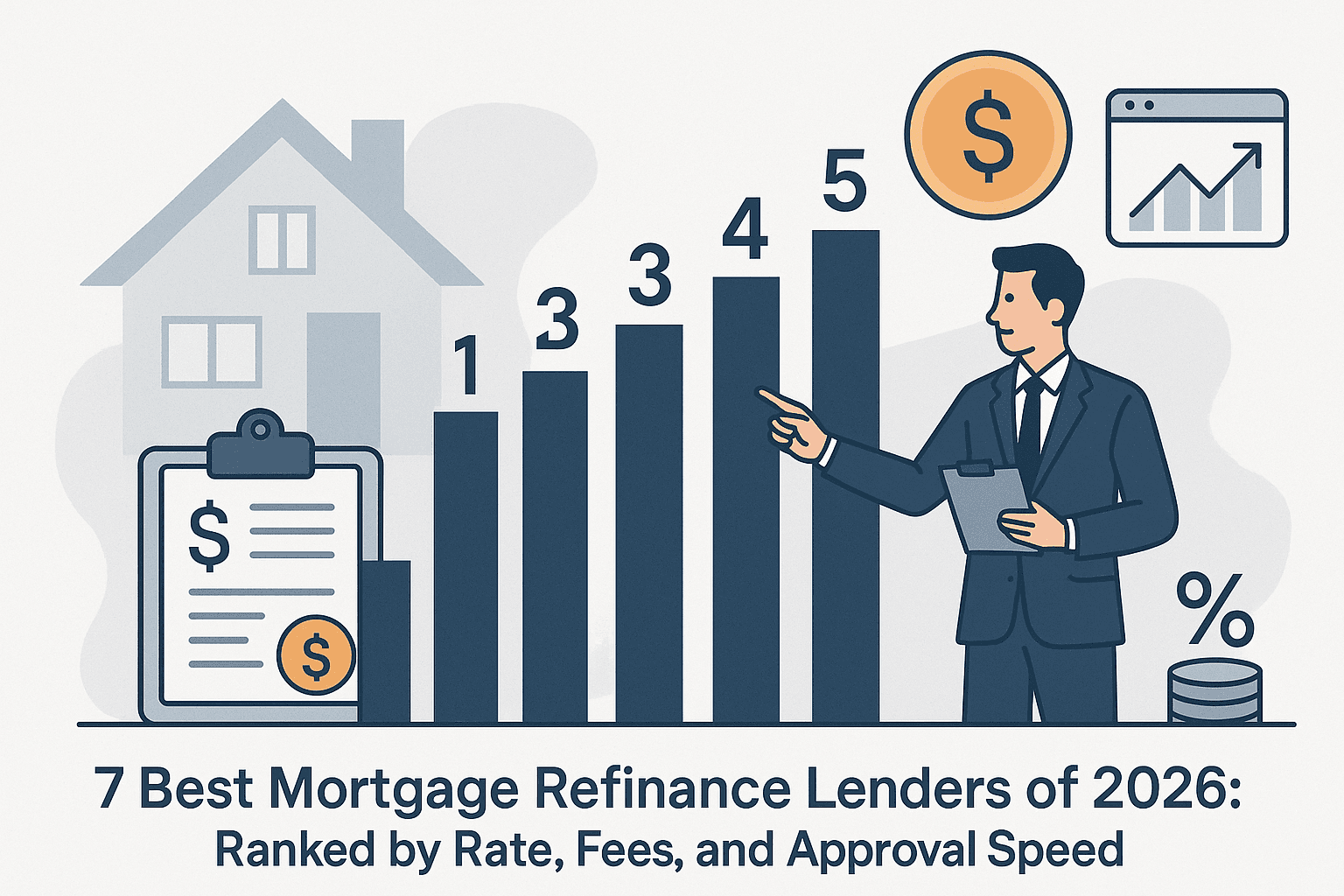 7 Best Mortgage Refinance Lenders of 2026: Ranked by Rate, Fees, and Approval Speed - Featured image